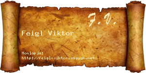 Feigl Viktor névjegykártya
